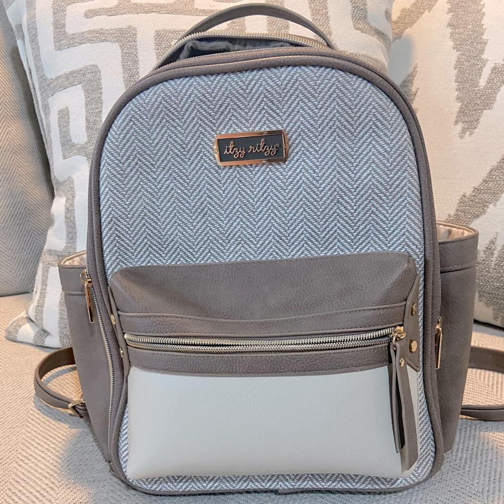 ITZY RITZY MINI DIAPER BAG - vanilla latte